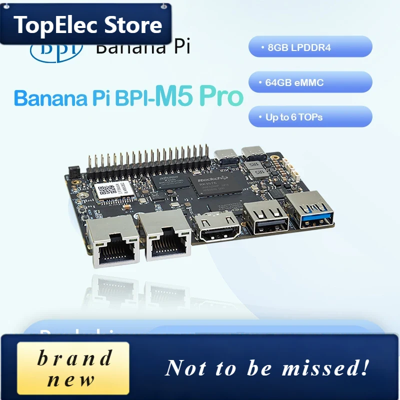Banana Pi Bpi-M5 - لوحة تطوير TopElec Banana Pi BPI-M5