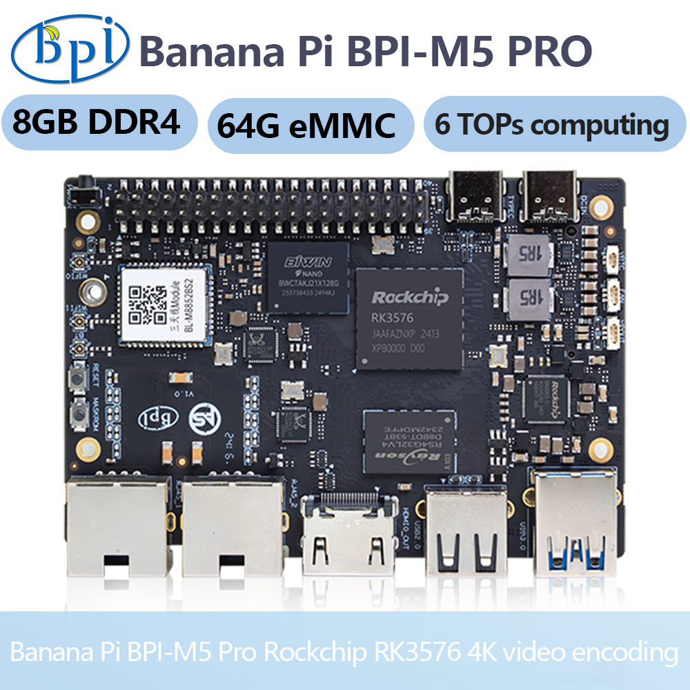 Banana Pi Bpi-m5 Pro Rockchip  - مراجعة Banana Pi Bpi-M5 وسعره